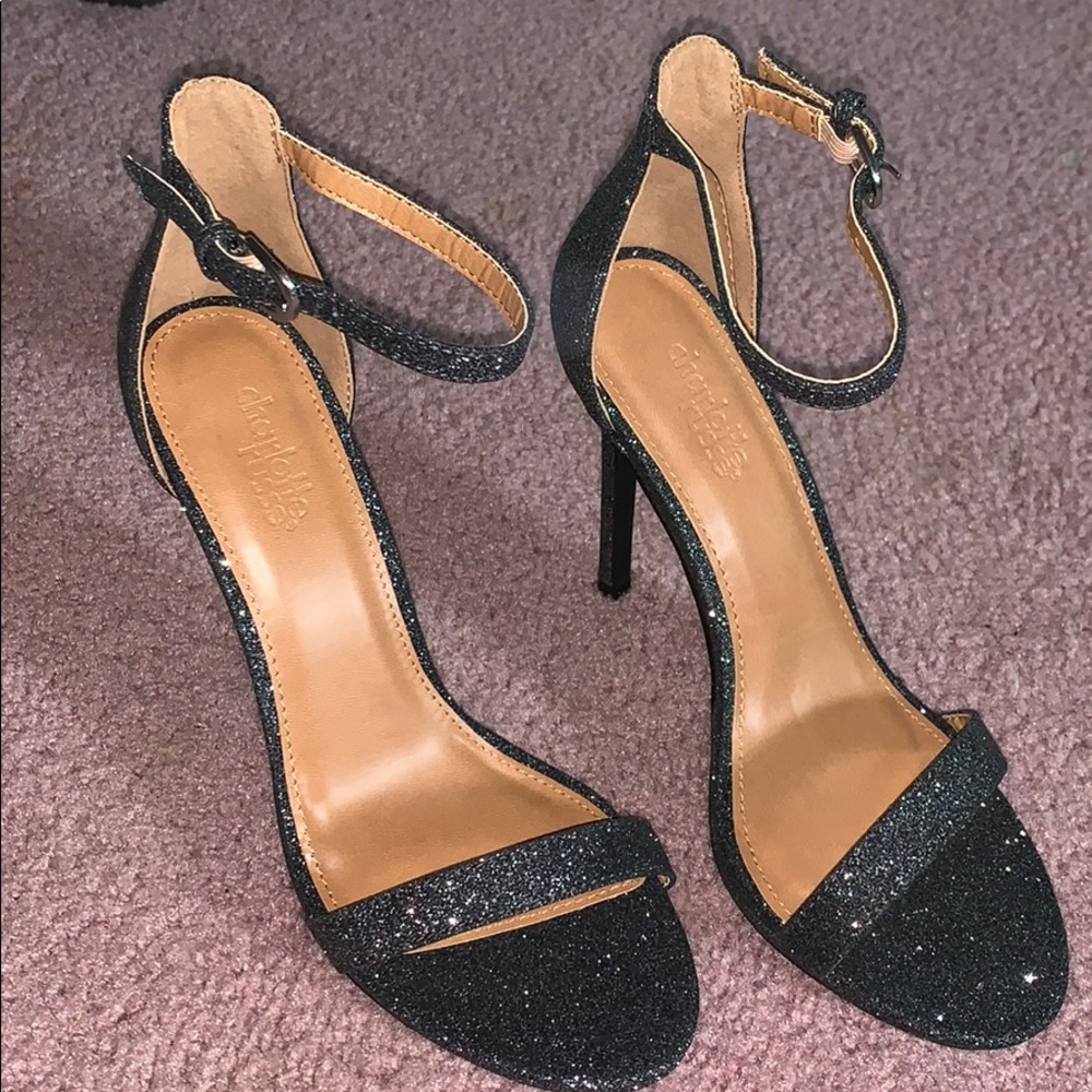 Sparkly black heels